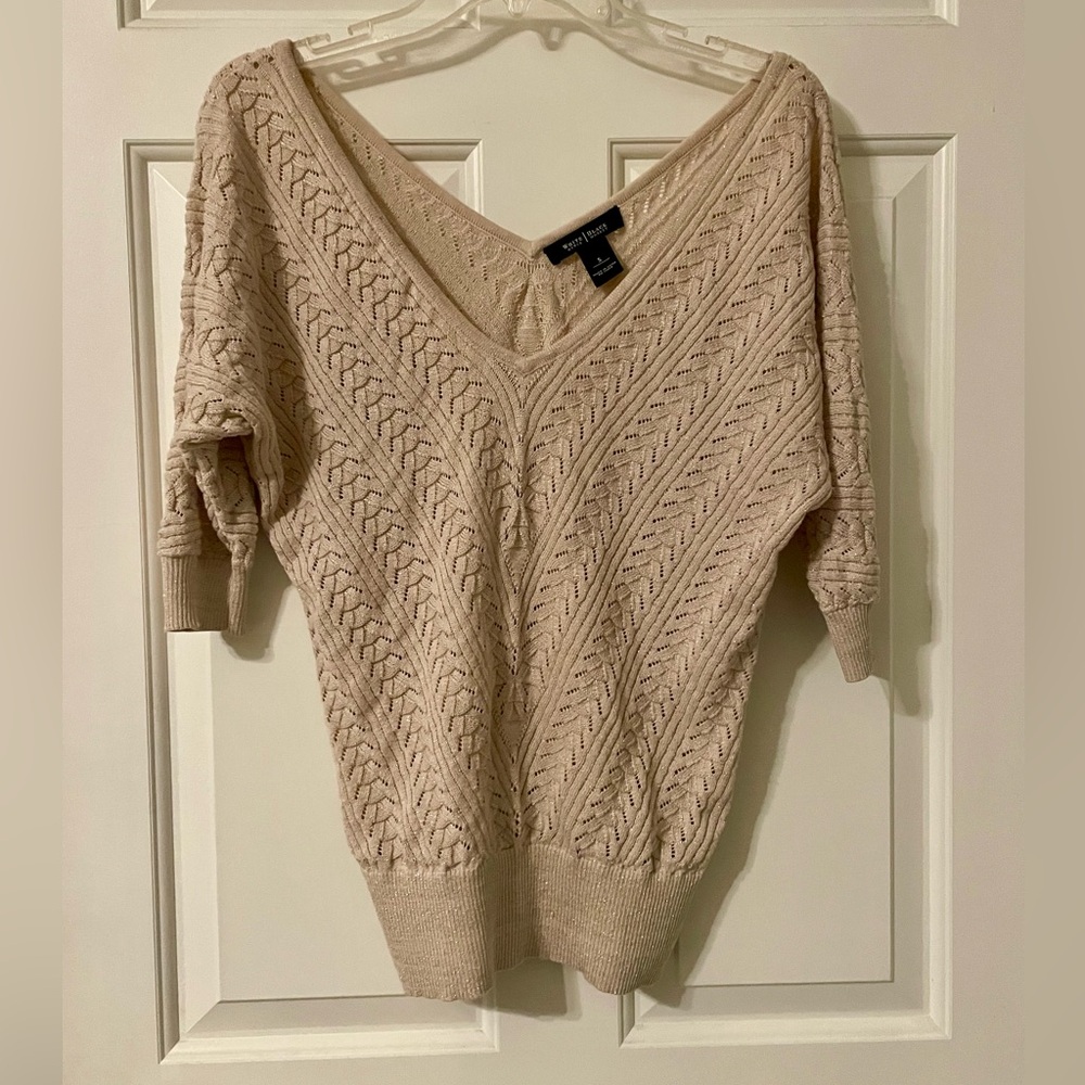 Gold shimmery top by White House Black Market, size small